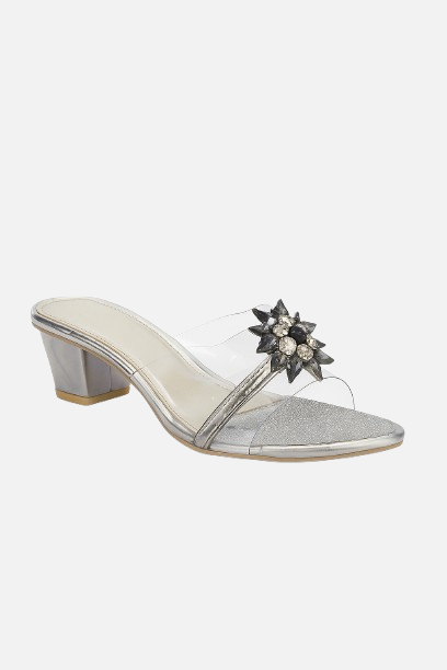 Silver Stardust & Clear Glamour Heels