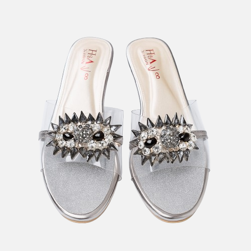 Silver Stardust & Clear Glamour Heels