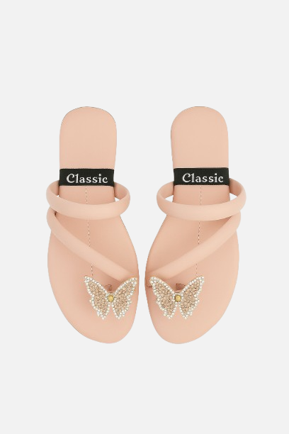 Blush Butterfly Sparkle Sliders