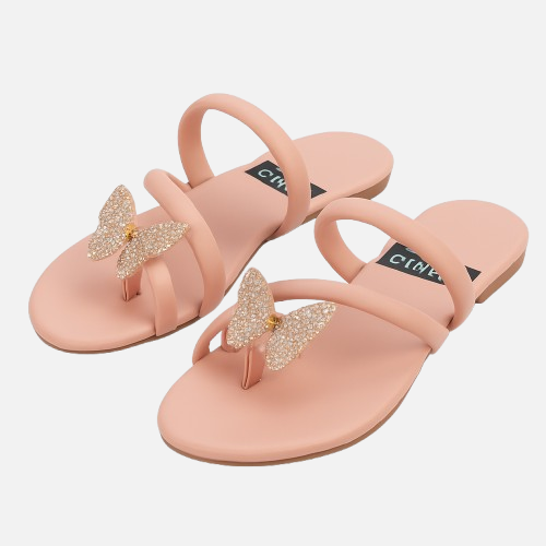 Blush Butterfly Sparkle Sliders