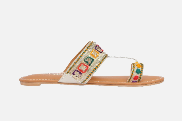 Artisan Embroidered Toe-Ring Flats