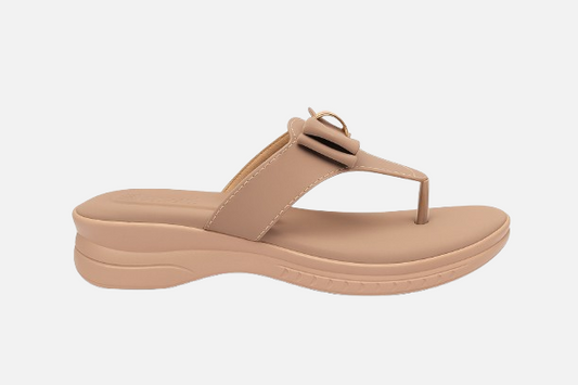 Walk in Style: Comfortable Bow Wedge Slides