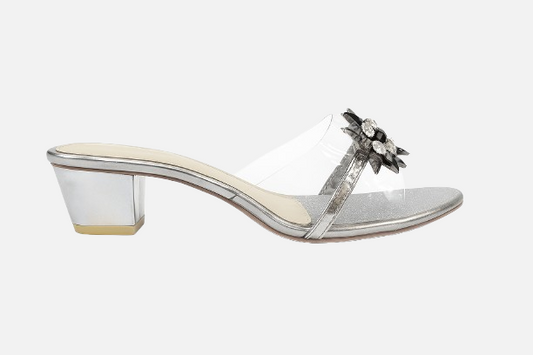 Silver Stardust & Clear Glamour Heels