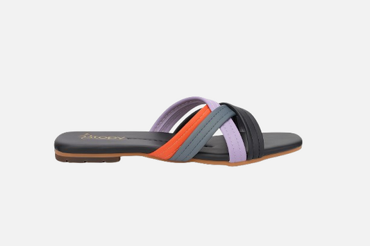 Vibrant Criss-Cross Flat Slides